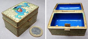 Petite boite en émail cloisonné Extreme-Orient Chine China - Imagen 1 de 1