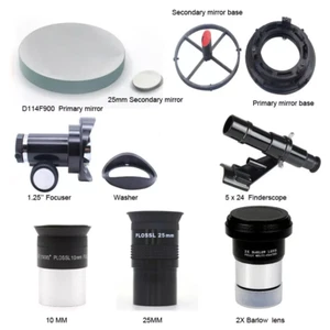 Self made Astronomical telescope D114F900 Complete set of Accessories DIY - Picture 1 of 9
