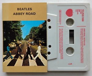 THE BEATLES - ABBEY ROAD (TCPCS7096) EARLY 1980s UK CASSETTE TAPE RED PRINT 1/2 - Picture 1 of 4