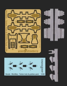 Greenstrawberry 1/350 WorkBee #4 Tanker Train & Grabber Pack - Foto 1 di 1