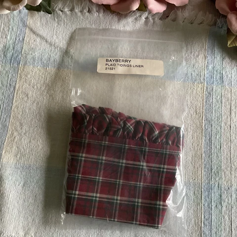 Longaberger Bayberry Plaid Tidings Liner Item No. 21521 Cover