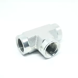 Steel 1/2 Female Npt Fpt Tee T Pipe Fitting Fuel, Air, Water, Oil, Gas, Vacuum - Picture 1 of 6