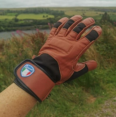 Vespa Scooter Rustic Brown Italian Leather PX GTS GTV LT LML GS Sprint MODS Ska - Image 1 of 4