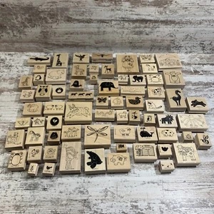 Huge Rubber Stamp Lot 71 animals Insects Stamping Up Zoo Birds Jungle - Picture 1 of 10