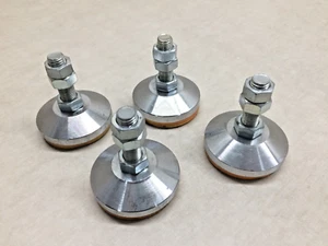 Lot of 4 Machine Feet 5/8" Thread Adjustable Foot 3.5" x 3" - Picture 1 of 6