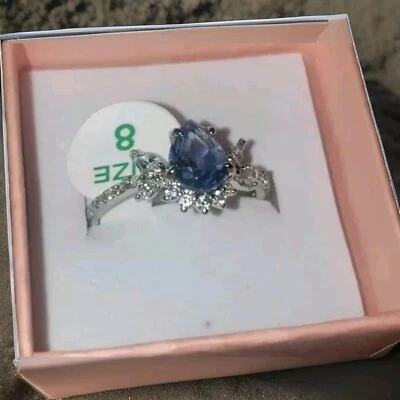 Anillo Bomb Party RBP3673 “Shimmering Wonder” Turmalina Azul Zafiro Talla 8 Foto 1 de 4