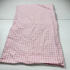 company kids pillowcase standard pink checkered plaid cotton modern - Picture 1 of 10