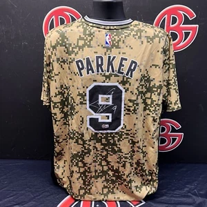 Tony Parker San Antonio Spurs Signed Digital Camo Jersey Autographed Steiner CX - Picture 1 of 3
