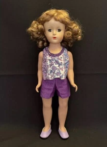 "Cuerpo de muñeca Mary Hoyer cabeza de 14,5"" con: conjunto corto floral púrpura ver nota" - Imagen 1 de 10