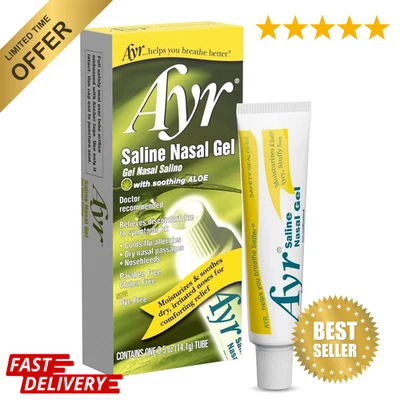 Носовой гель Ayr Saline с успокаивающим алоэ тюбик 0,5 унции (упаковка 1) - Изображение 1 из 4