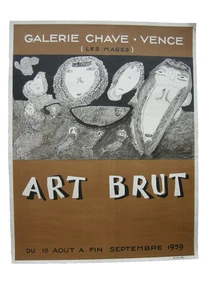 Jacqueline B. (1928) Cartel Art brut Galerie Chave Les images Vence Offset 1959 - Imagen 1 de 3