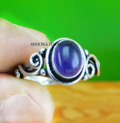 Anello regalo fatto a mano in argento sterling 925 con pietra preziosa... - Immagine 1 di 4