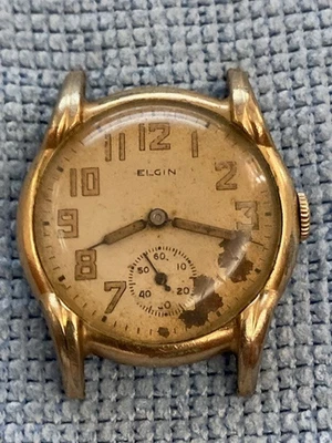 Vintage Early Elgin Men's Mechanical Wristwatch 10k RGP Deco Running - Image 1 of 4