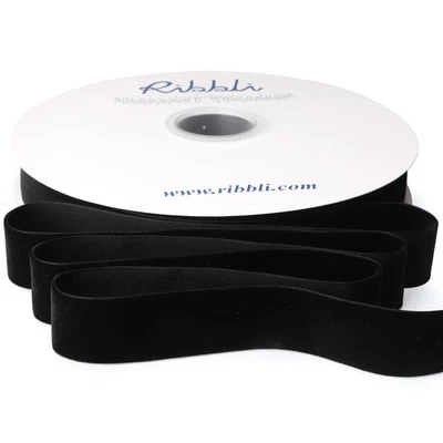 Black Velvet Ribbon 1 Inch Continuous 25 Yard Spool, Christmas Gift Wrap Decor - Image 1 of 4