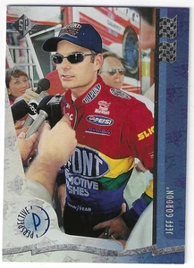 1997 NASCAR JEFF GORDON UPPER DECK SP 2 FLAG CARD # 102 - Picture 1 of 2