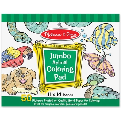 4 Pack - Melissa & Doug Jumbo Coloring Pad 11"X14" 50 Pages-Animal - MD4200 - Bild 1 von 4