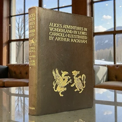 Book Illustrated Rackham Alice In Wonderland Deluxe RARE Lewis Carroll Adventure Foto 1 de 4