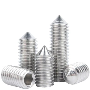 M3 - M10 A4/316 Stainless Steel Cone Point Grub Screws Hexagon Socket Set Screws - Picture 1 of 51