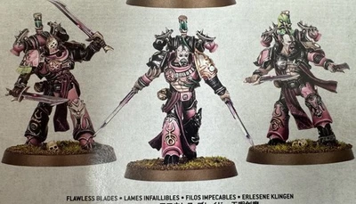 Warhammer 40k Emperor's Children Flawless Blades (3) NOS - Image 1 of 2