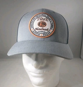 Tito's Vodka Snap Back Gray Black Yupoong Promo Trucker Cap Hat - Picture 1 of 12