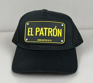 John Hatter & Co El Patron Black Adjustable Snapback Cap Hat OSFA NEW Sweden - Picture 1 of 7