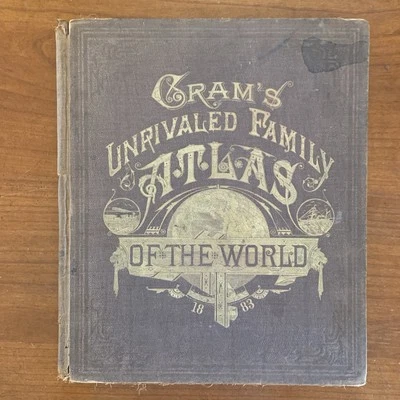 1883 Cram’s Unrivaled Family Atlas of the World / Maps Very Good - Image 1 of 4
