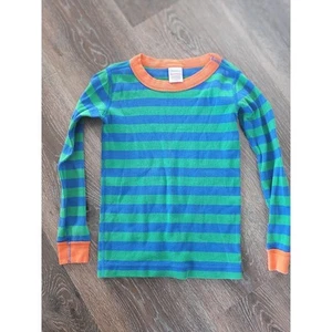 Hanna Andersson Boys Pajama Top Pjs Blue Striped size 6-7 #6 - Picture 1 of 3