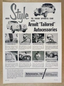 1953 Arnolt Jaguar & MG Car Accessories vintage print Ad - Picture 1 of 1