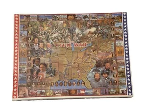 Vintage Patriotic THE CIVIL WAR 1000 pc Puzzle White Mountain Puzzle 1994 Sealed - Picture 1 of 8