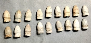 18 unfired Confederate Civil War Relic .58 Gardner Minie Balls dug at Petersburg - Picture 1 of 2