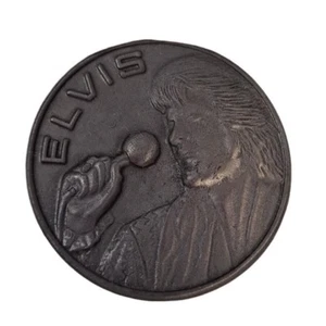 Elvis Presley Gedenkmünze 1977 Vintage Silber 1,5 Zoll Memorial King of Rock - Bild 1 von 5