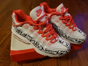 NIKE AIR 95 QS (GS) SZ 7y WHITE/BLK/CRAMOISI ATHLETIC SHOES WMS /AH3808-100 - Picture 1 of 10