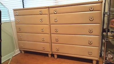 Luther Draper 2 Dressers Bed MCM Designer for Drexel Henredon Florida Furniture - Image 1 of 4