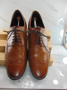 Nunn Bush Men's Oxford Nelson 84525 221 Wingtip London Tan Leather 11 Wide Width - Picture 1 of 7