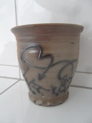 Wandblumentopf Hängetopf getöpfert braun Garten Balkon - Bild 1 von 4