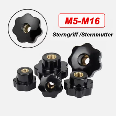 Sterngriff  M5 M6~M16 Flügelschrauben Rändelschraube sternmutter Sternschraube - Bild 1 von 4