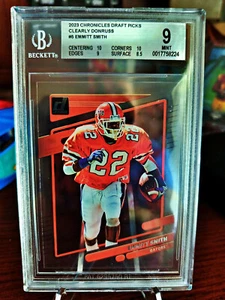 EMMITT SMITH 2023 CHRONICLES DRAFT PICKS CLEARLY DONRUSS #5 (BGS GRADED 9 MINT) - Picture 1 of 2
