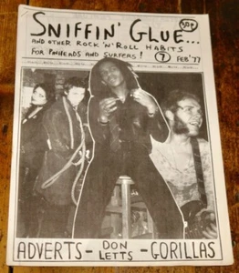 SNIFFIN' GLUE NO. 7 FEB 1977 ORIGINAL DIY PUNK FANZINE ZINE MAGAZINE JOHN PEEL - Picture 1 of 18