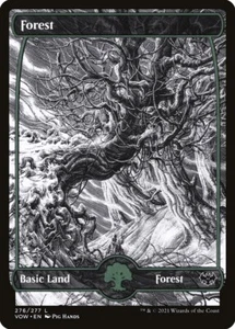 MTG Forest (276) Full Art FOIL Innistrad: Crimson Vow LP - Picture 1 of 1