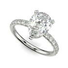 2.1 Ct Pear Cut Lab Grown Diamond Engagement Ring VS2 D White Gold 14k