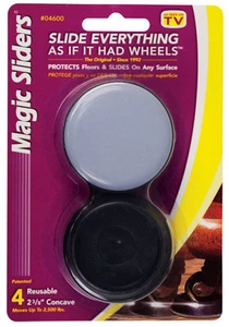 Magic Sliders  Plastic  Floor Slide  Gray  Round  2-3/8 in. W 4 pk Self Adhesive - Picture 1 of 1