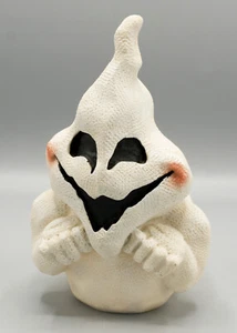 Vintage 1997 Halloween Ghost New Holland floreale piccola fioriera resina suoni VIDEO - Foto 1 di 10