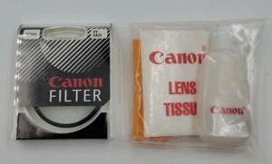 Canon Original Filter UV protector 52mm UV Haze w/ cleaner & Lens cloth/ Tissue - Picture 1 of 5