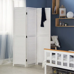 Raumteiler Trennwand Holz Paravent Weiß Sichtschutz Spanische Wand Homestyle4u - Bild 1 von 7