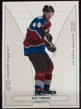 2002 - 2003 ITG Used Alex Tanguay Shimmer Veteran #112 Hockey Card