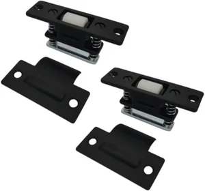QCAA Heavy Duty Solid Brass Adjustable Silent Roller Catch, Matte Black, Made in - Picture 1 of 12