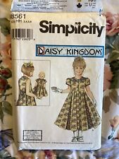 VTG Simplicity girls' dress or doll dress pattern size 3/4/5/6 UNCUT