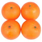 3X(4 Stck. Weiche Kunststoff Simulation Orange Obst Burgund W7C1)