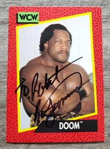 Ron Simmons Signed 1991 WCW Card #149 WWE WWF Wrestling Impel LEGEND RAD - Picture 1 of 2