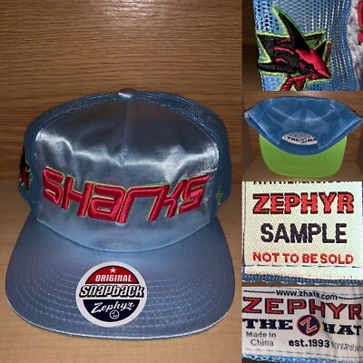 San Jose Sharks Zephyr NHL Hockey Snapback Hat - New *SAMPLE* - Rare - Image 1 of 4
